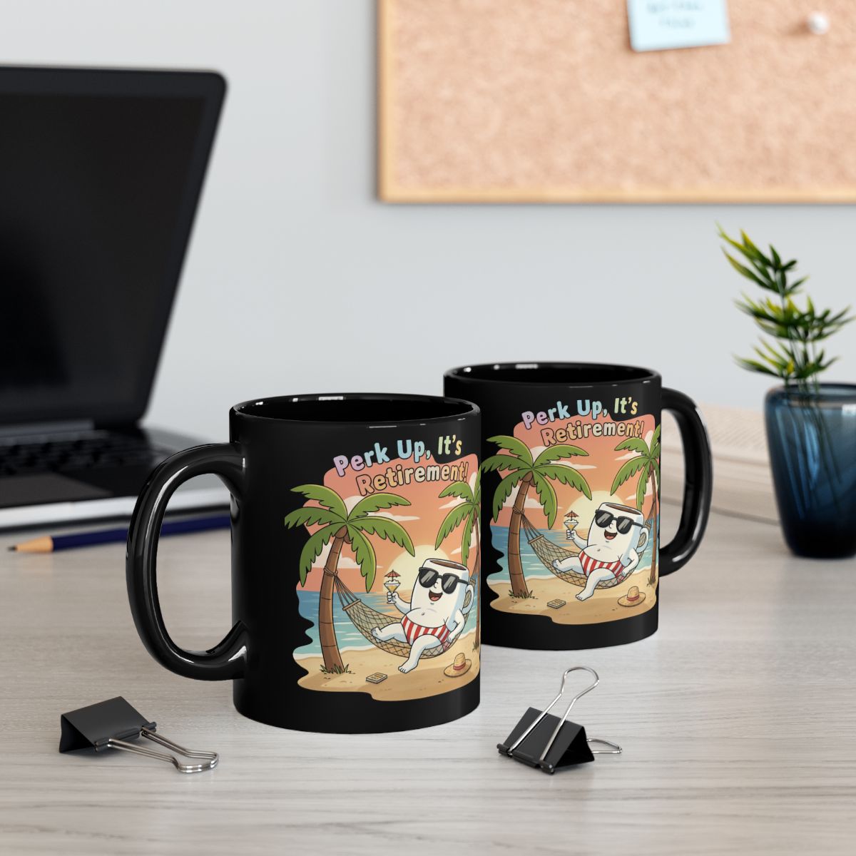 Perk Up It's Retirement Printed Mug Coffee Cup Product