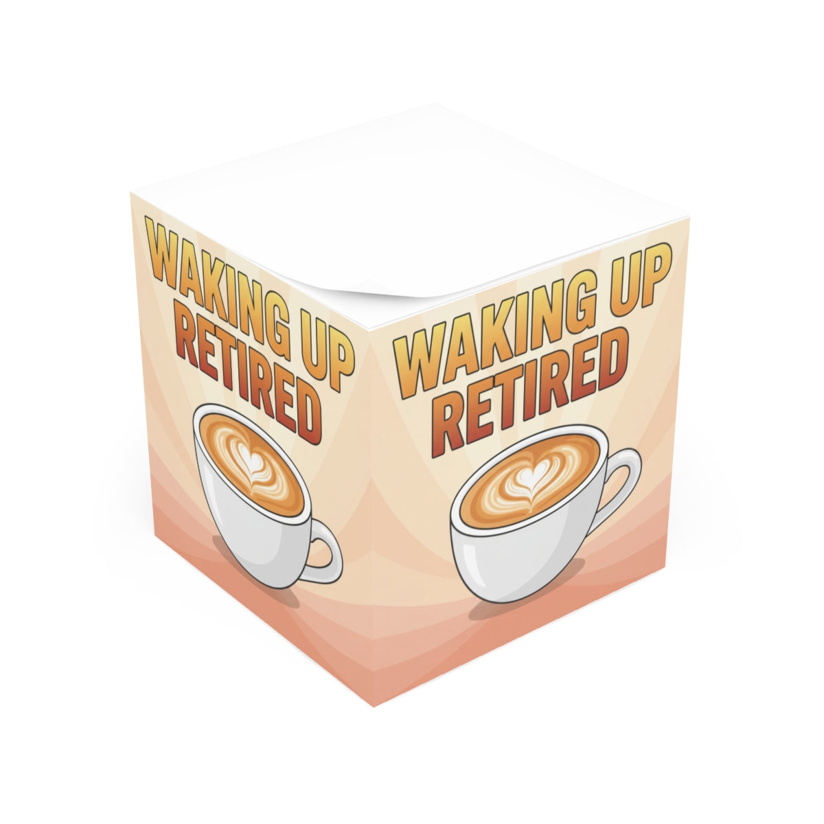 Waking Up Retired Coffee Cup Design for Retirement