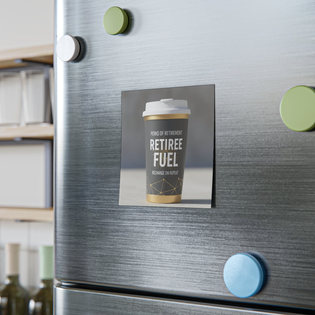 Perks of Retirement Retiree Fuel Beverage Funny Magnet