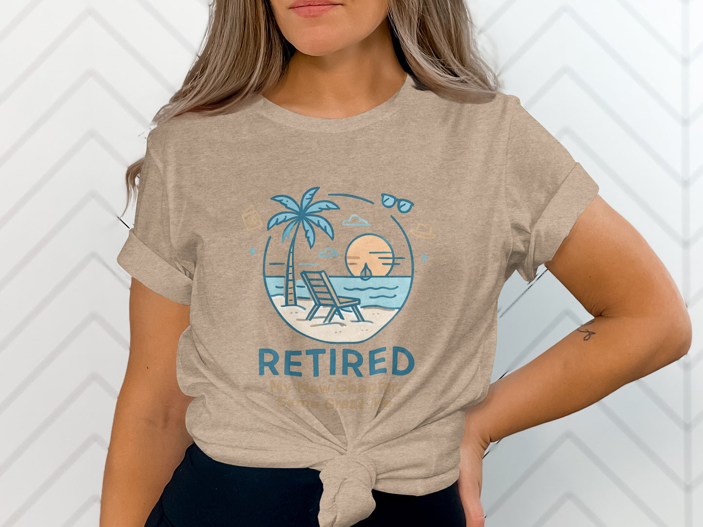 Retired My New Chapter Same Great Me | Retirement Gift | Soft Color Bella T-Shirts - Retiree Gifts Retirement Party
