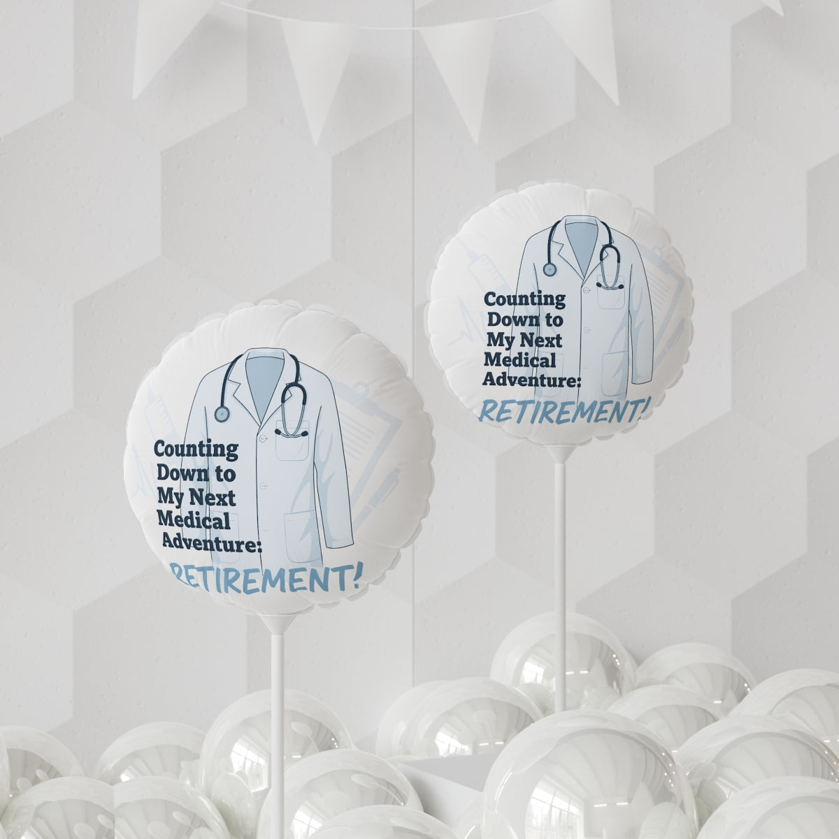 Counting Down to My Next Medical Adventure Retirement | Retirement! | Delightful retirement themed 11in or 22in Mylar Ballon - Retiree Gifts Retirement Party