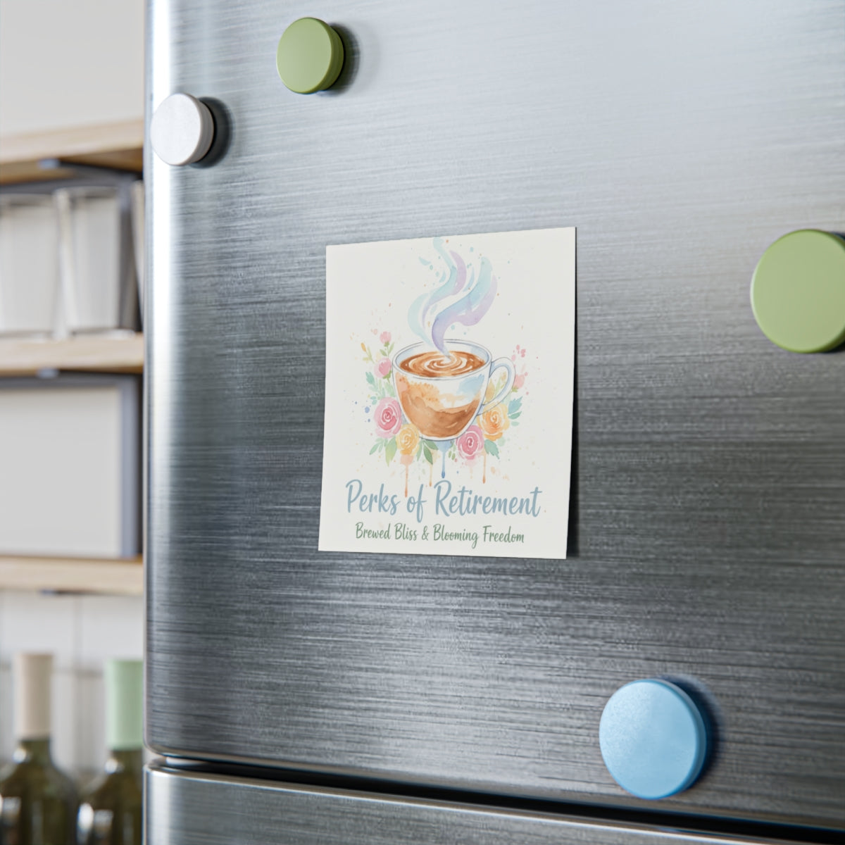 Perks of Retirement Poster with Charming Coffee Design
