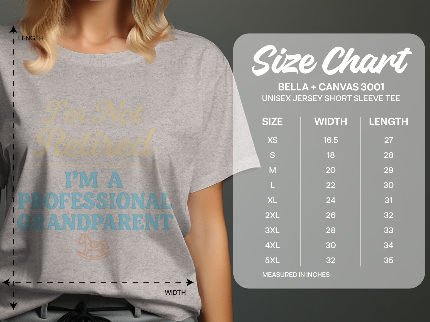 I'm Not Retired I'm A Professional Grandparent | Retirement Is Not | Perfect Gift for Grandparents Soft Color Bella T-Shirts - Retiree Gifts Retirement Party