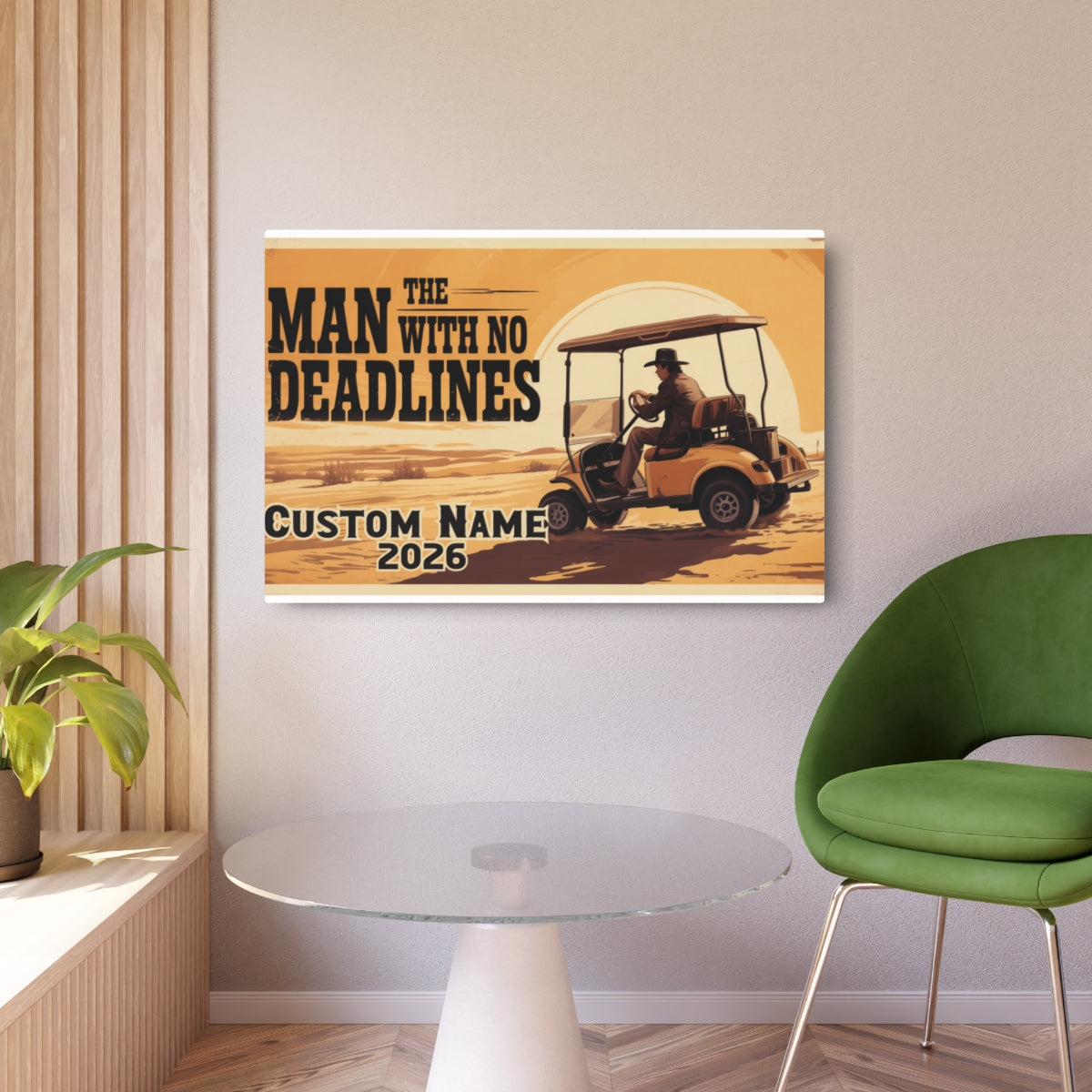 Personalized The Man with No Deadlines Retirement Metal Art Sign - Retiree Gifts Retirement Party