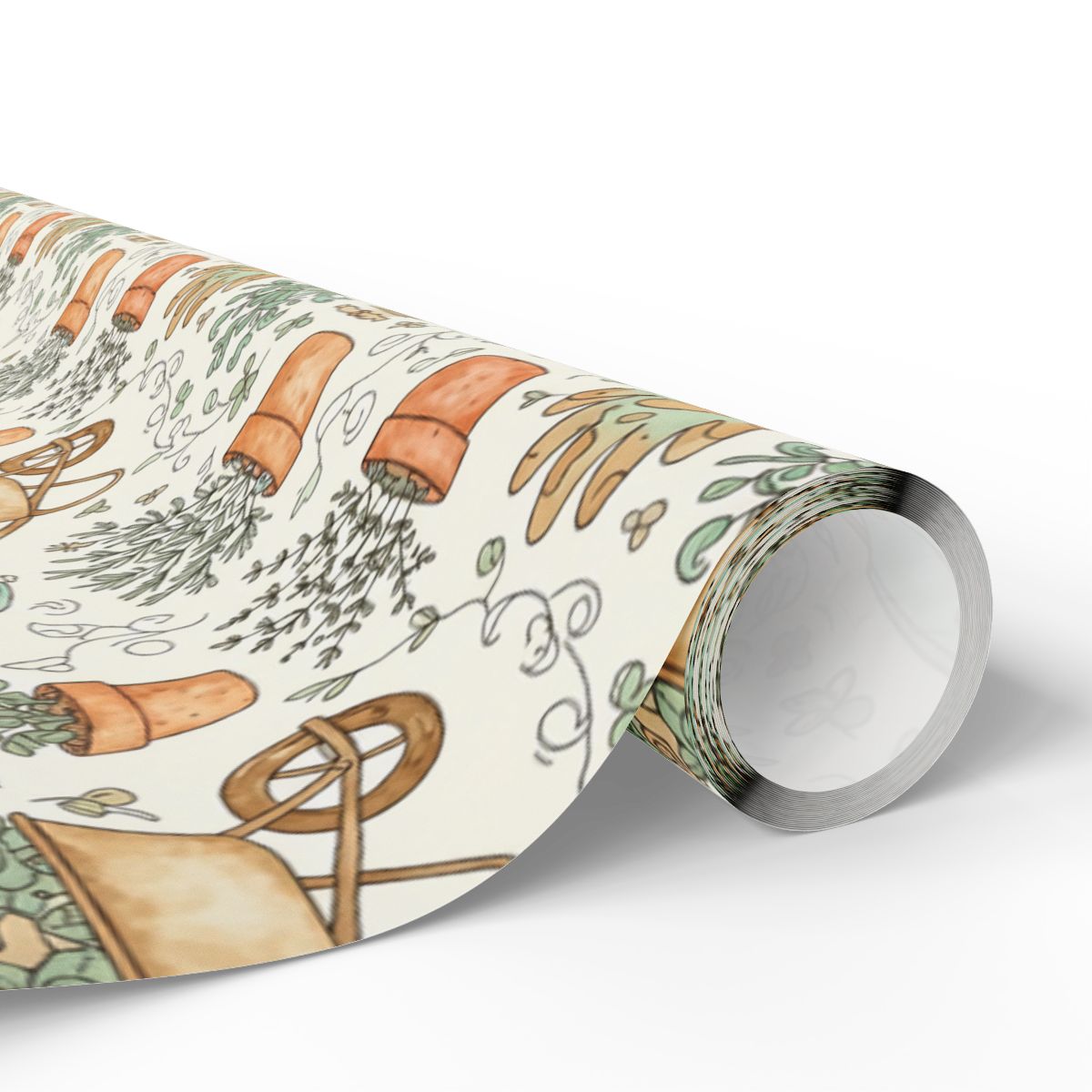 Elegant Garden-Themed Decorative Wrapping Paper Roll
