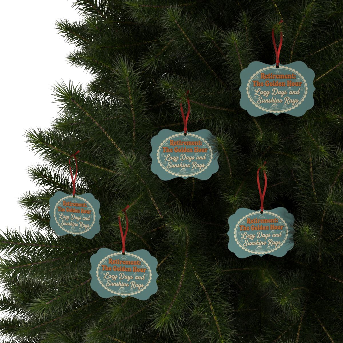 Retirement The Golden Hour Lazy Days Sunshine Rays | Personalized Retirement Gifts | Custom Cur Ornaments - Retiree Gifts Retirement Party
