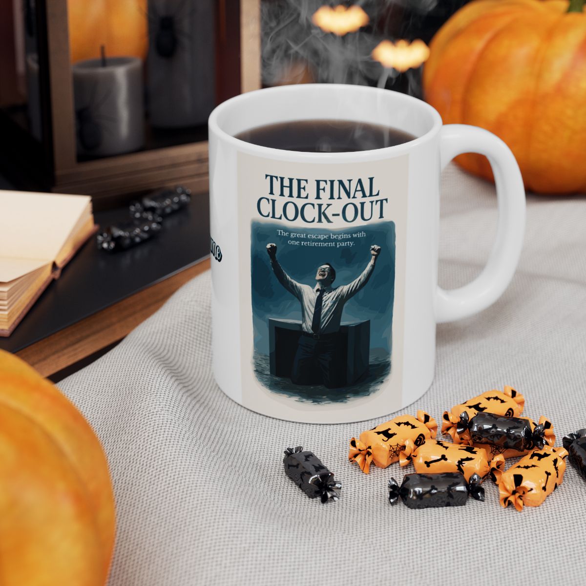 The Final Clock-Out The Great Escape Personalized Retirement | Celebrate Freedom | Personalized Microwavable Ceramic Mugs 11oz 15oz 20o - Retiree Gifts Retirement Party