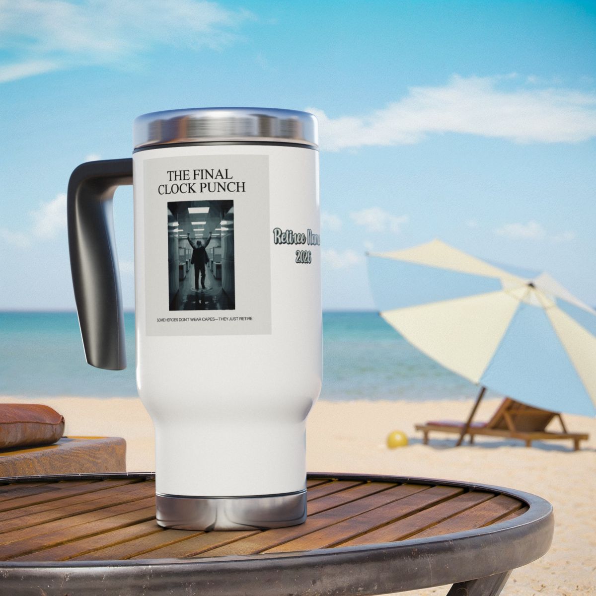 THE FINAL CLOCK PUNCH | Some Heroes Don't Wear Capes 14oz Travel Mug - Retiree Gifts Retirement Party