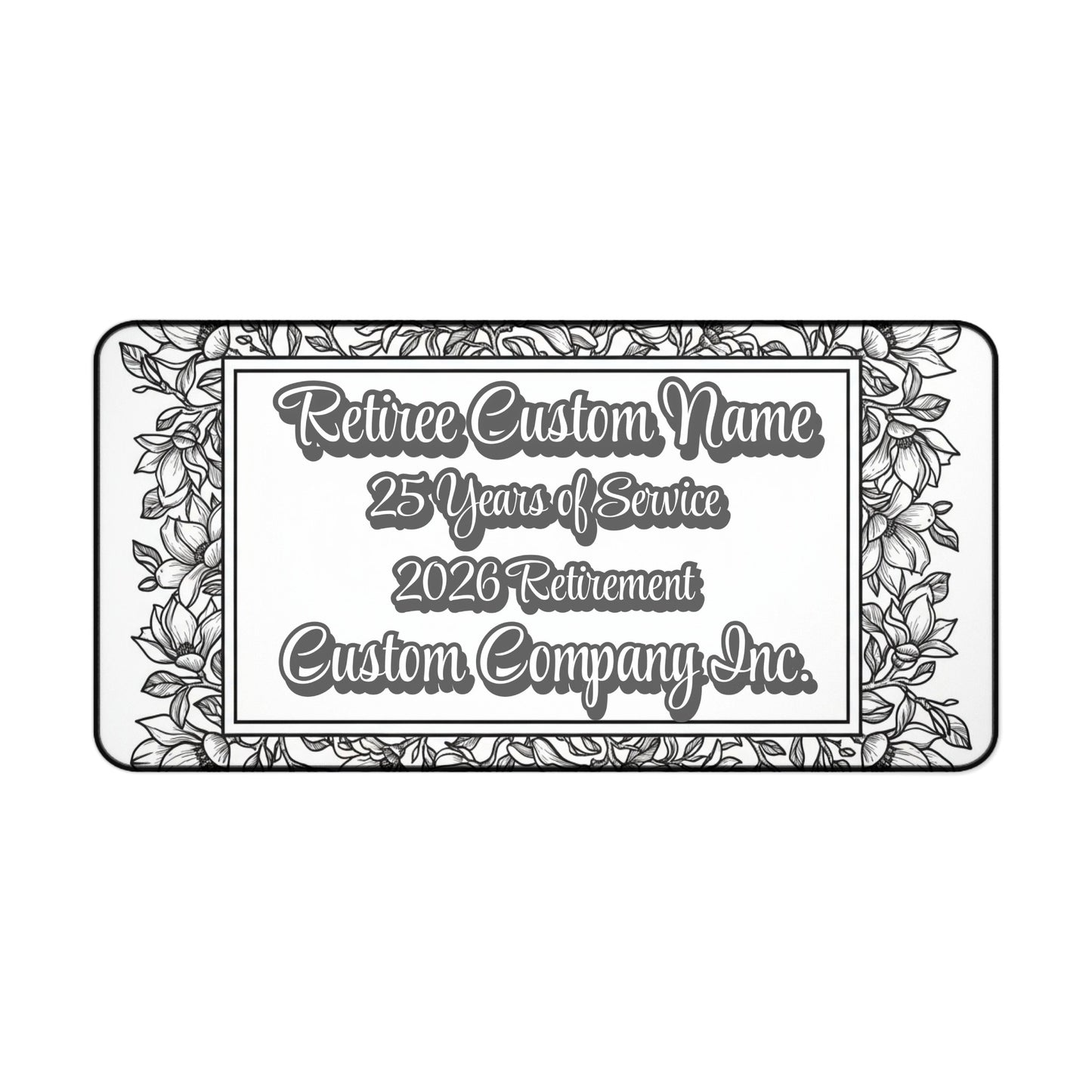 Elegant Personalized Retirement Plaque for Special Milestone