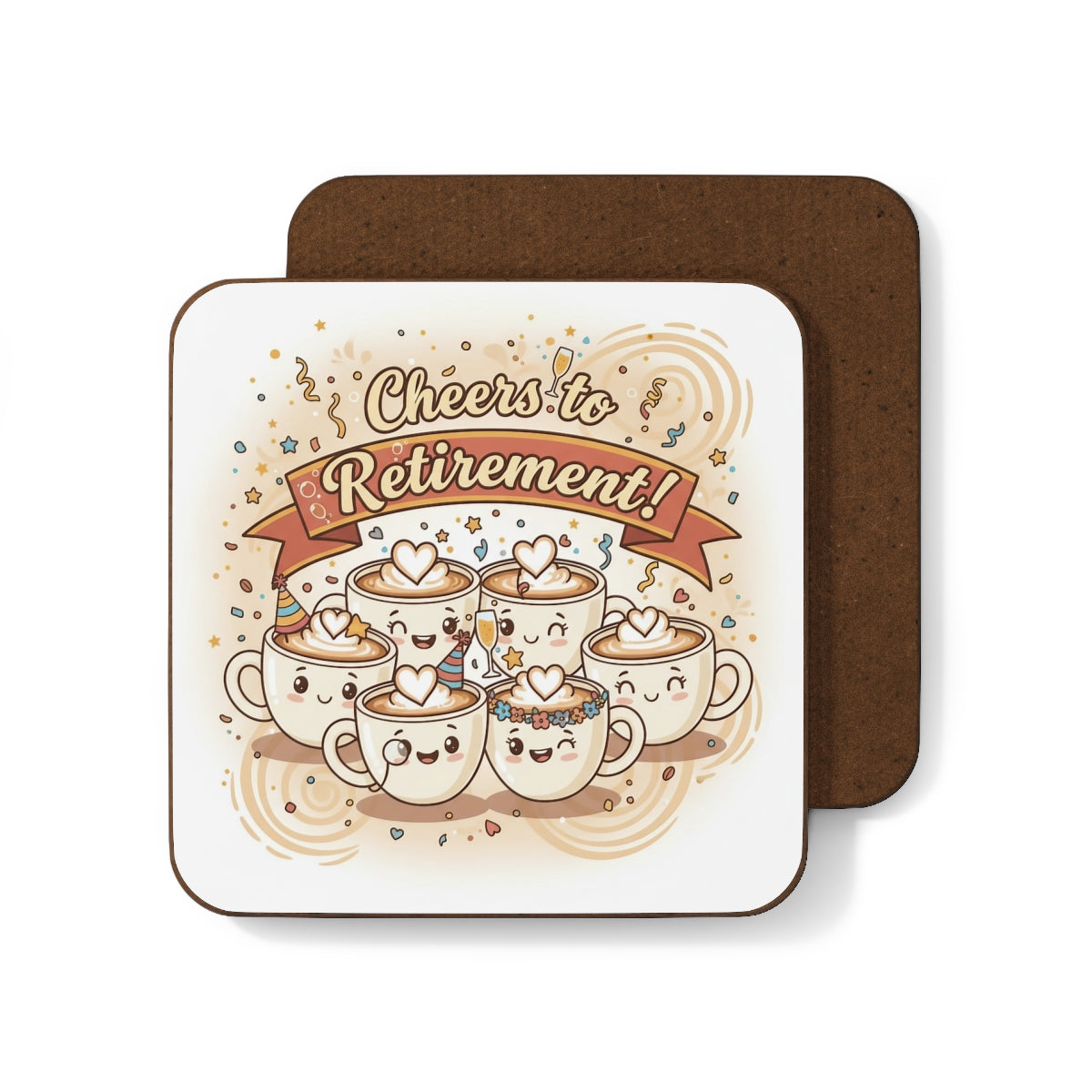 Cheers to Retirement Celebration Coaster Set