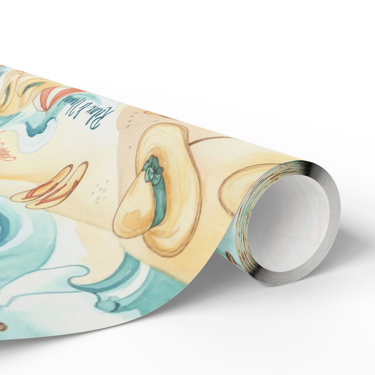Beach-Themed Wrapping Paper for Gift Giving
