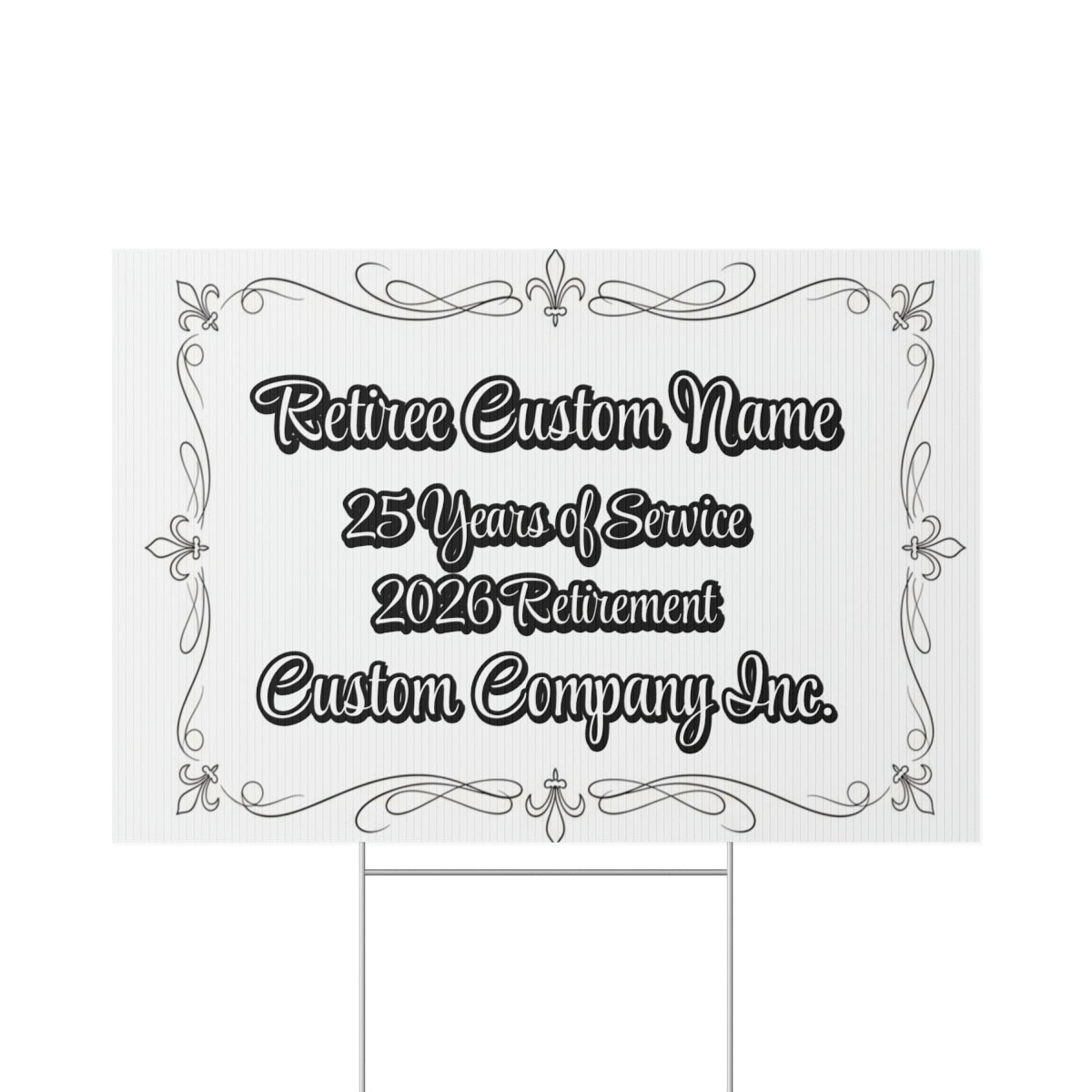Retiree Custom Name 25 Years of Service 2026 Retirement product type