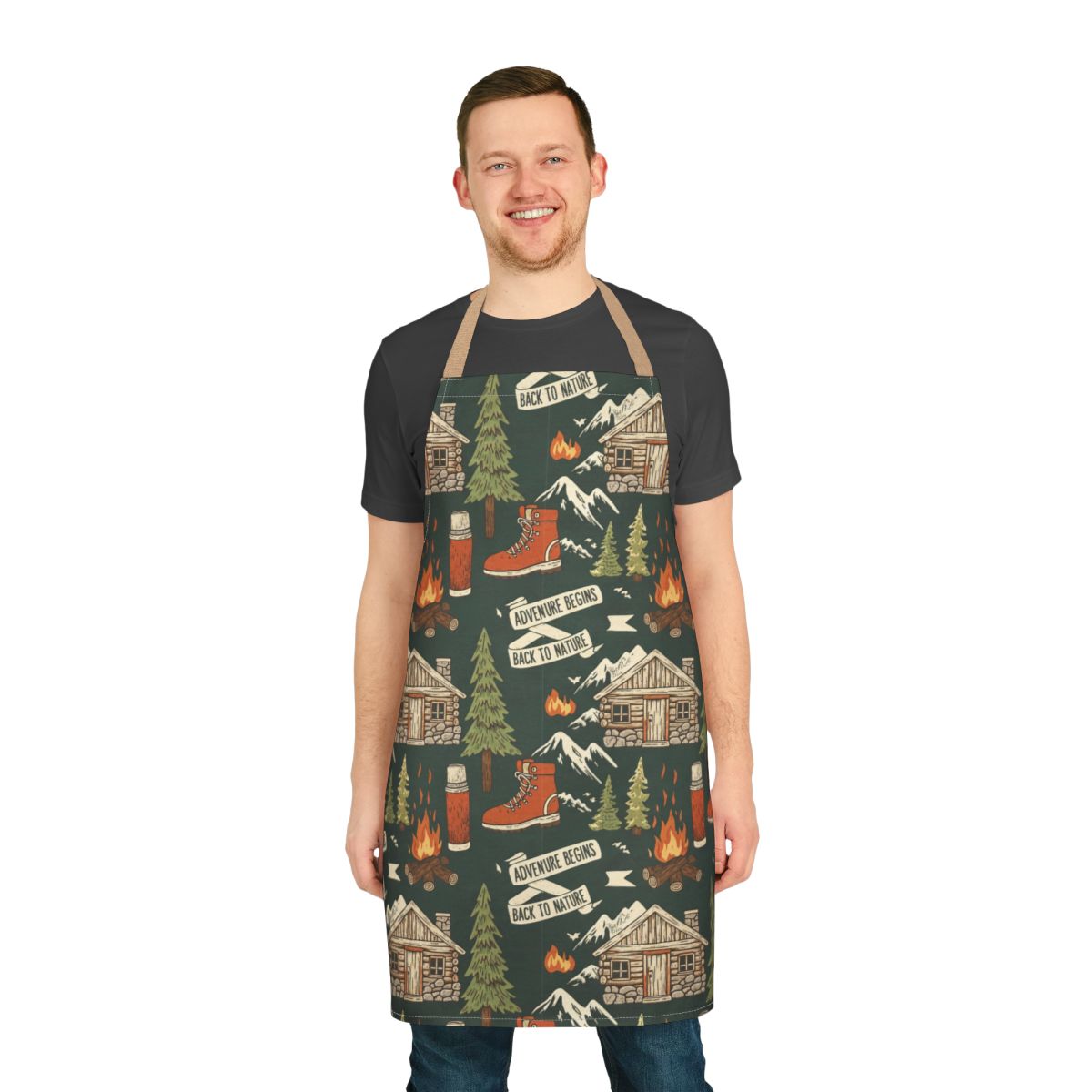 Back to Nature Cabin Design Apron for Cooking