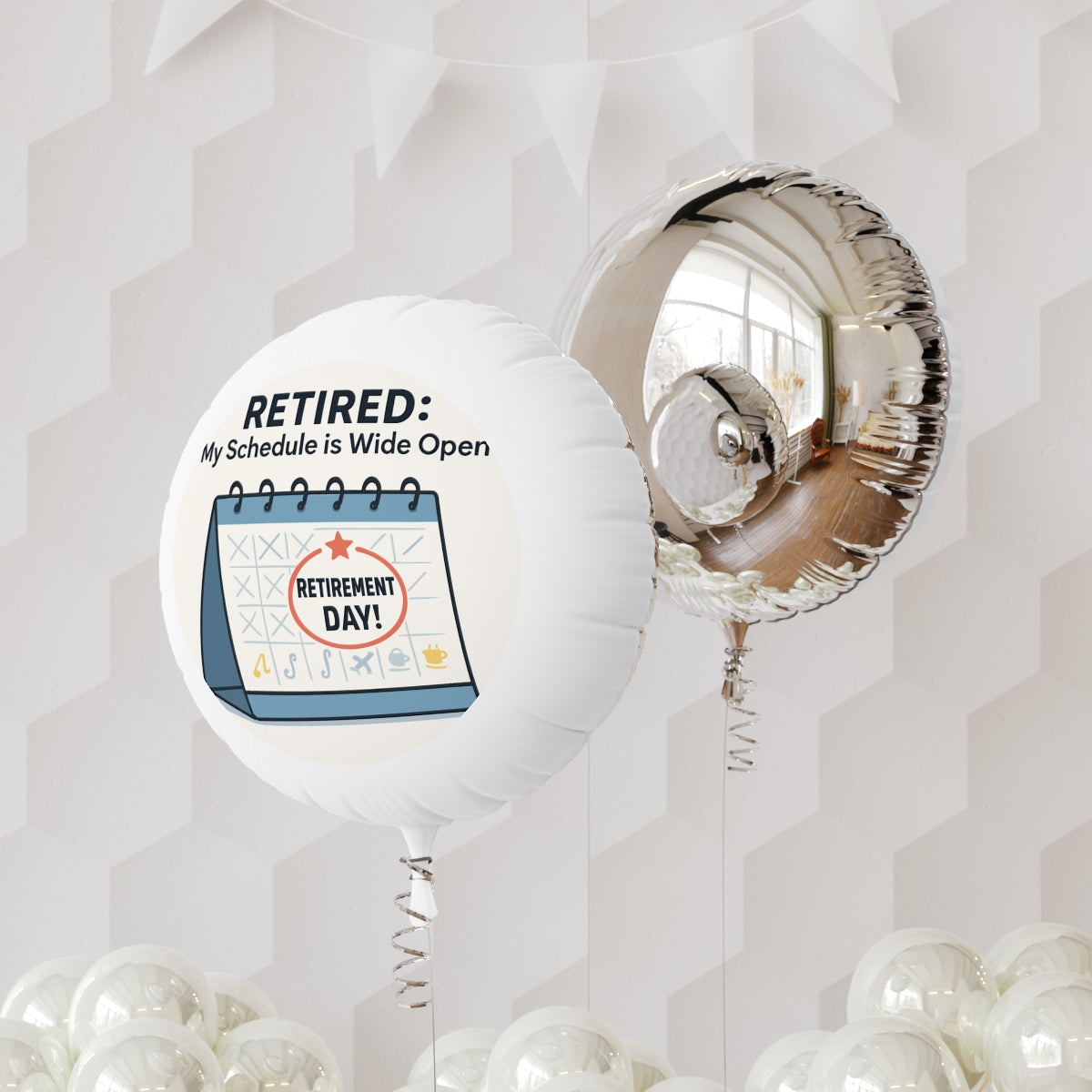 Retired My Schedule is Wide Open | Retirement Day | Celebrate with a Personalized Mylar Balloons 11in or 22in - Retiree Gifts Retirement Party
