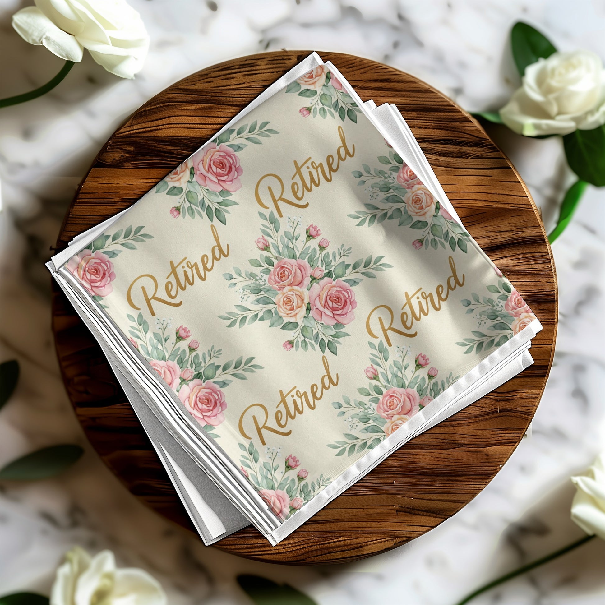 Retired Floral Theme Paper Napkin Product