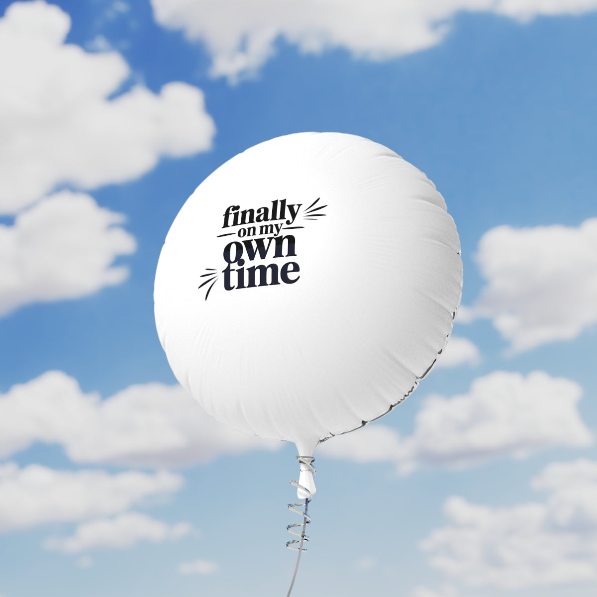 Finally On My Own Time Mylar 22in or 11in Mylar Ballons - Retiree Gifts Retirement Party