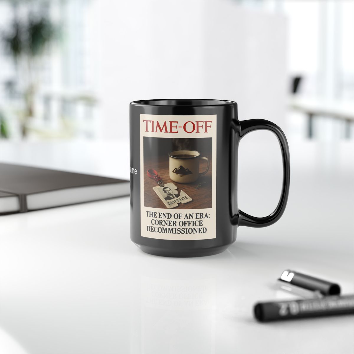 Time-Off Corner Office Decommissioned Mug