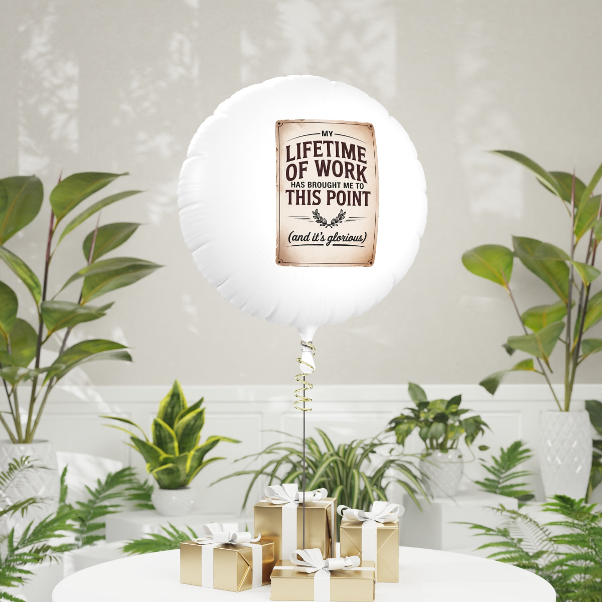 My Lifetime Of Work 22in or 11in Mylar Ballons - Retiree Gifts Retirement Party