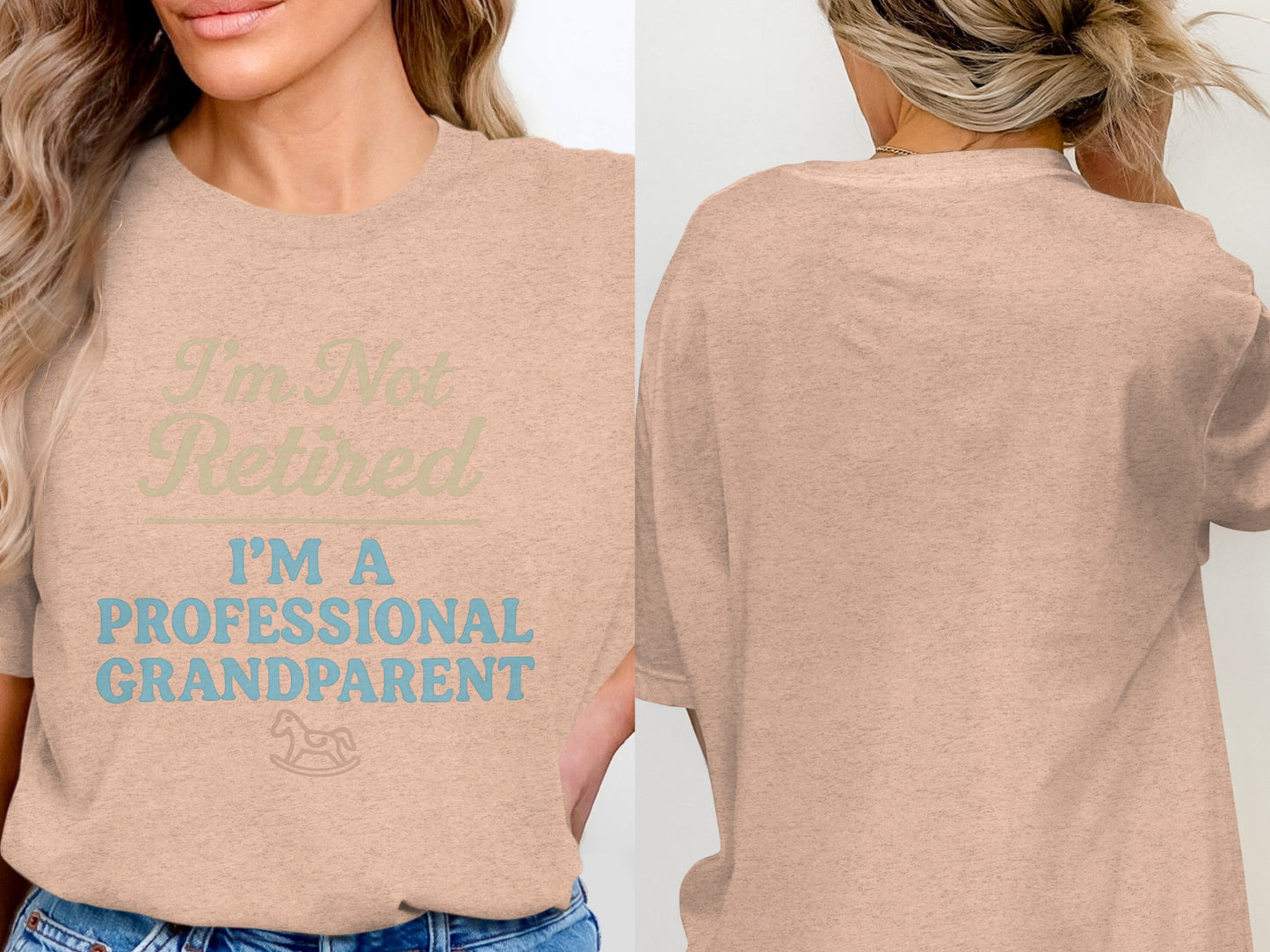 I'm Not Retired I'm A Professional Grandparent | Retirement Is Not | Perfect Gift for Grandparents Soft Color Bella T-Shirts - Retiree Gifts Retirement Party