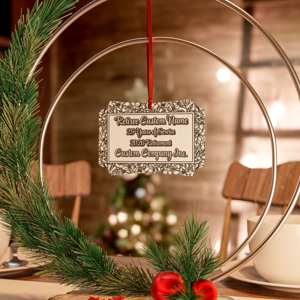 Personalized Retirement Ornament for 25 Years of Service