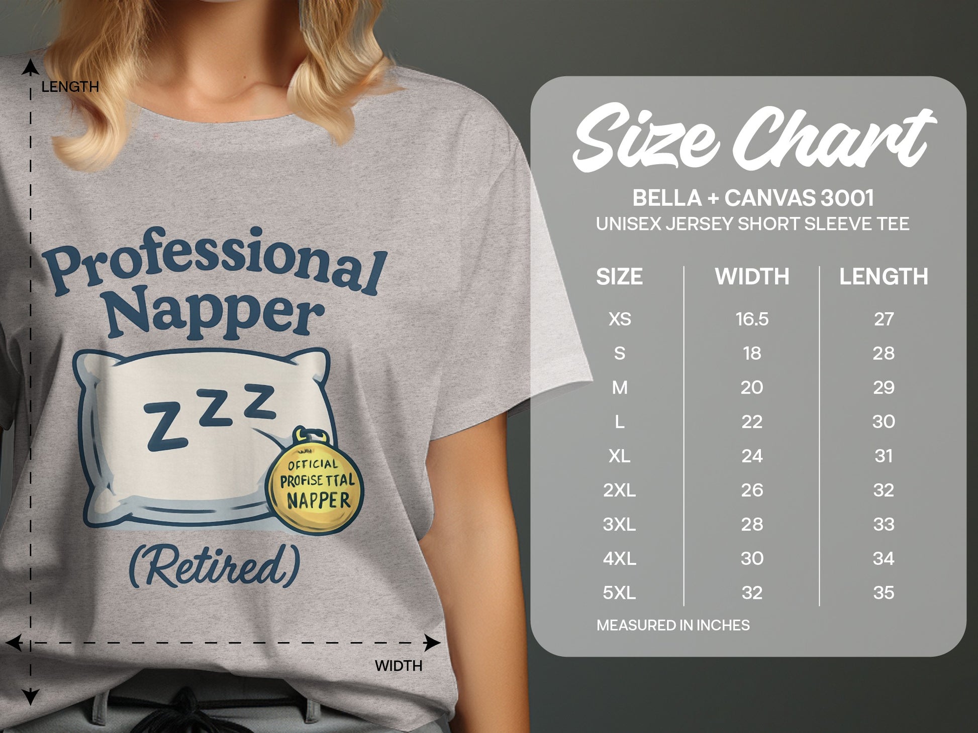 Professional Napper (Retired) | Official Professional Napper | Soft Color Bella T-Shirts - Retiree Gifts Retirement Party