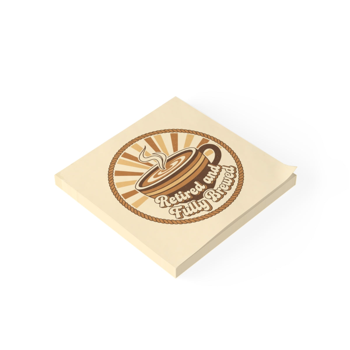 Retro and Tasty Brewed Cup Square Coaster