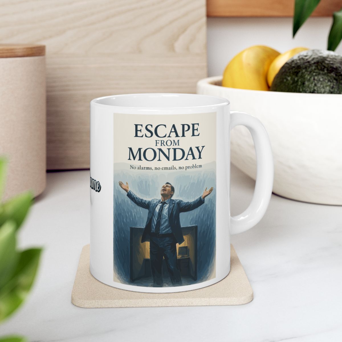 Escape From Monday No alarms no emails no problem | Personalized Microwavable Ceramic Mugs 11oz 15oz 20oz - Retiree Gifts Retirement Party