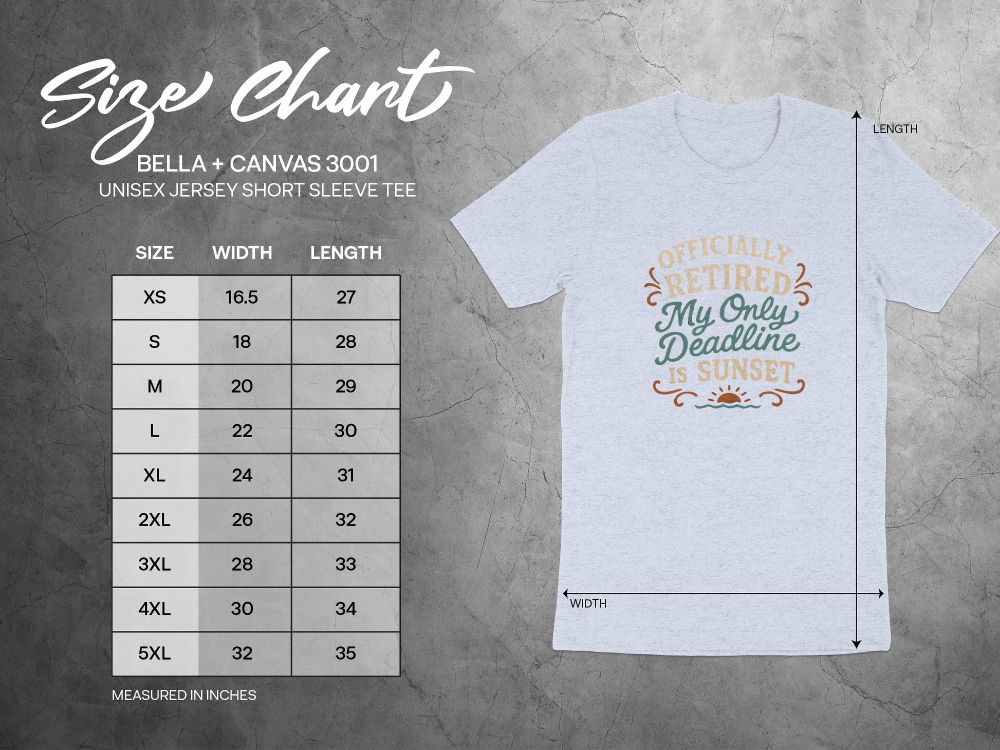 Officially Retired Deadline Sunset | Retirement Gifts | Soft Color Bella T-Shirts - Retiree Gifts Retirement Party