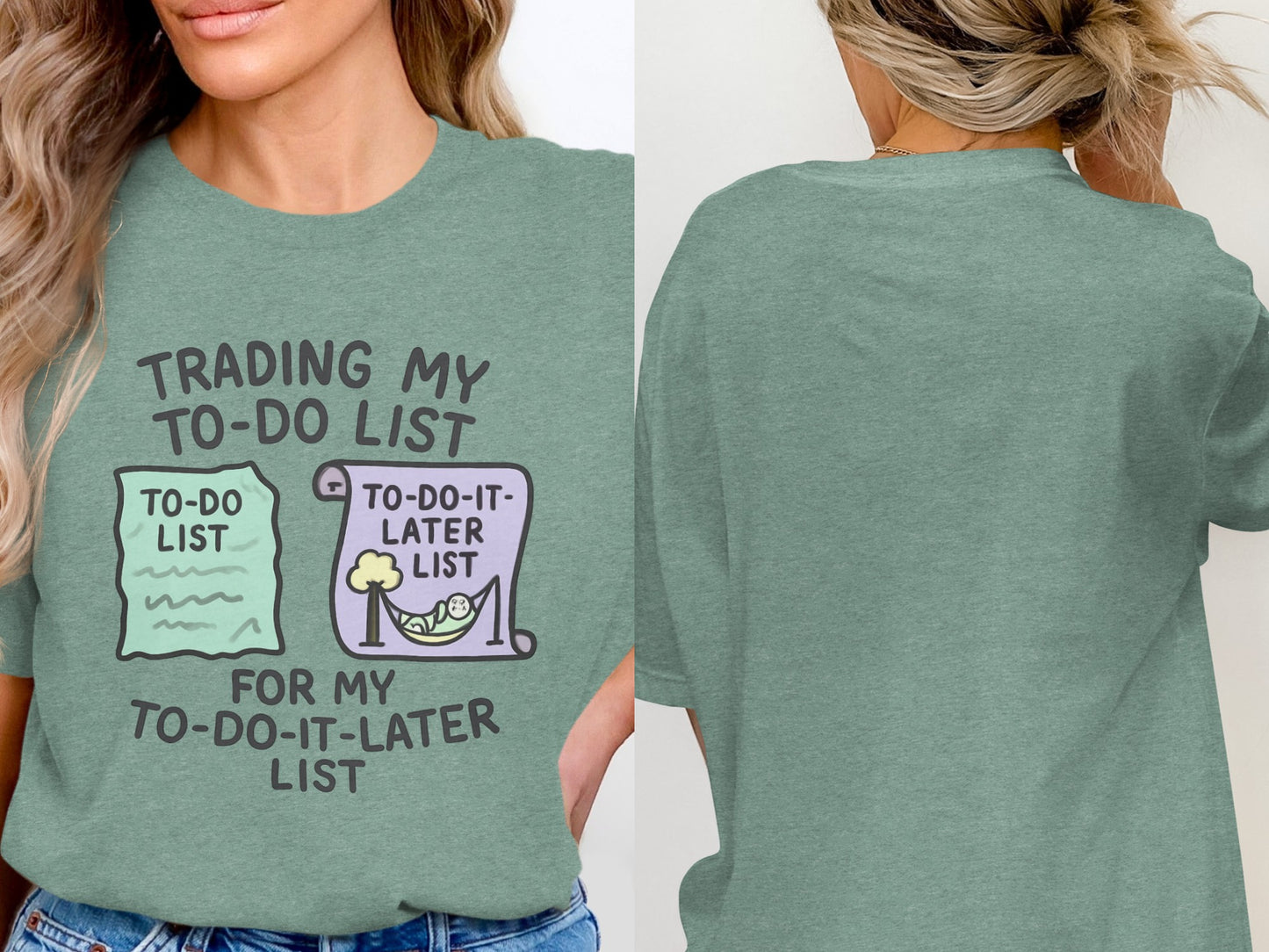 Trading My To-Do List For My To-Do-It-Later List | Retirement Plan | These Soft Color Bella T-Shirts - Retiree Gifts Retirement Party