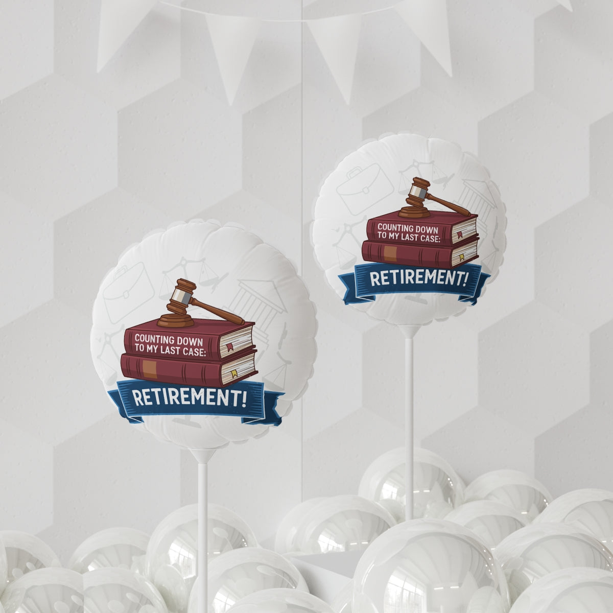 Counting Down Last Case Retirement Law Celebration | Retirement! | Celebrate end of law career 11in or 22in Mylar Ballon - Retiree Gifts Retirement Party