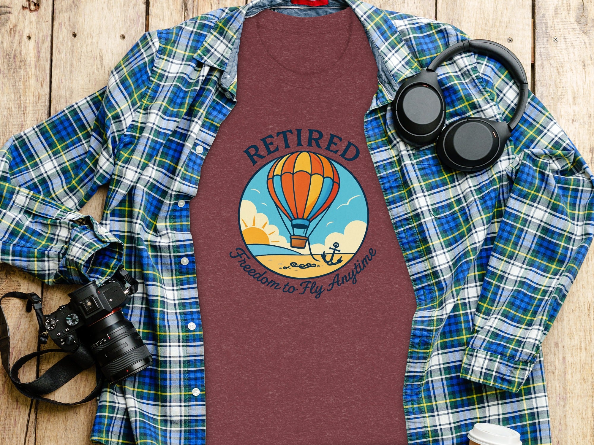 Retired Freedom to Fly Anytime | Dark Heather Color Bella T-Shirts - Retiree Gifts Retirement Party