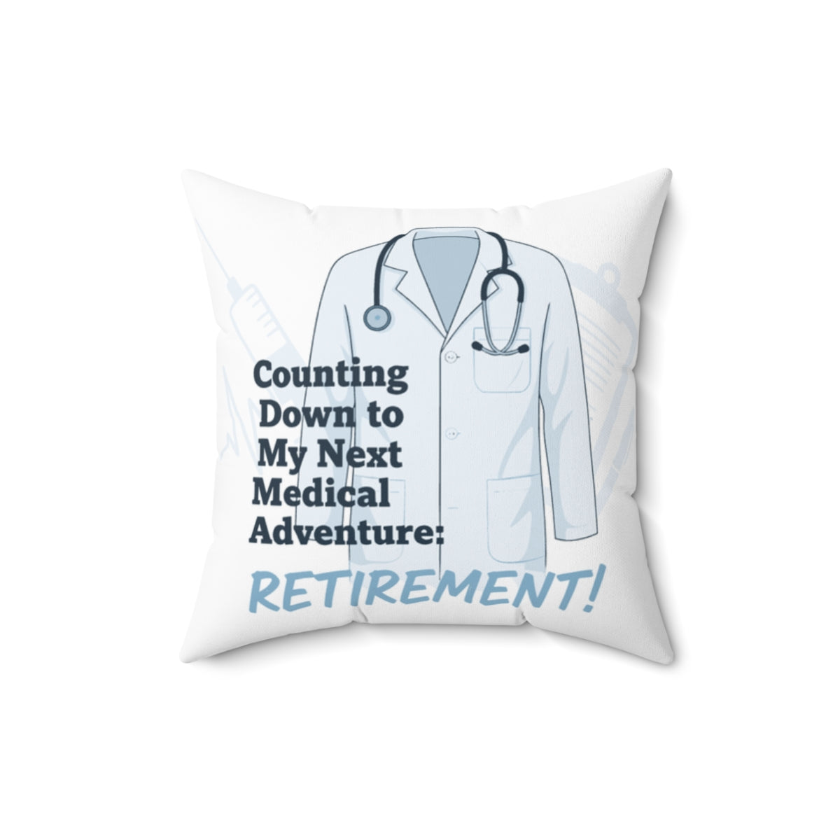 Counting Down to My Next Medical Adventure Retirement | Doctor Gift | Retirement Celebration Gift Pillows & Pillow Cases - Retiree Gifts Retirement Party
