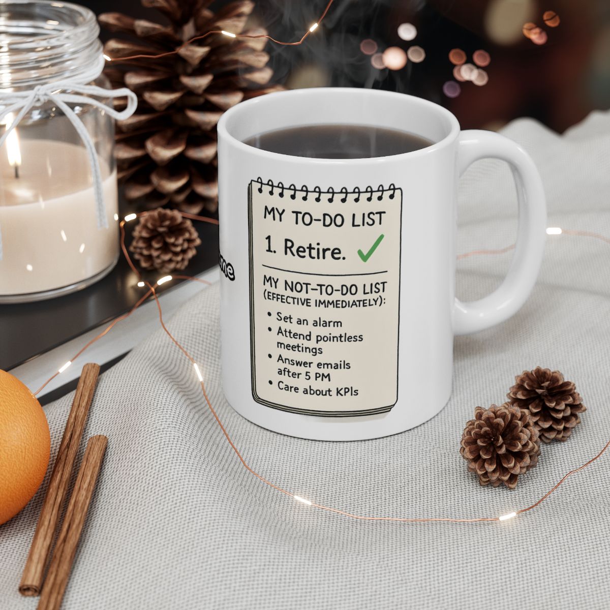 Humorous To-Do List Retirement Coffee Mug