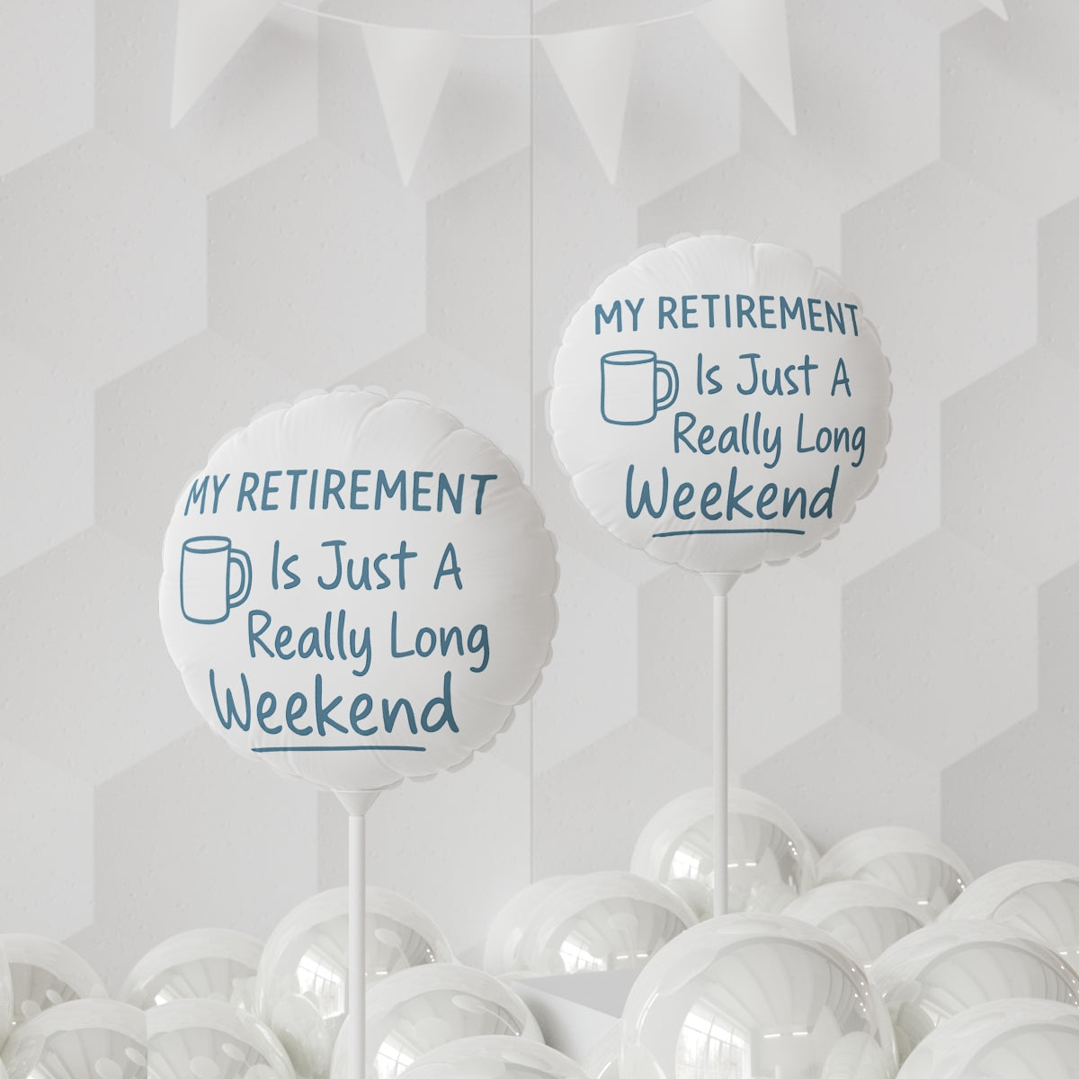 My Retirement Just a Long Weekend | Personalized Retirement Gift Ideas | This custom Mylar Ballons 11in or 22in - Retiree Gifts Retirement Party