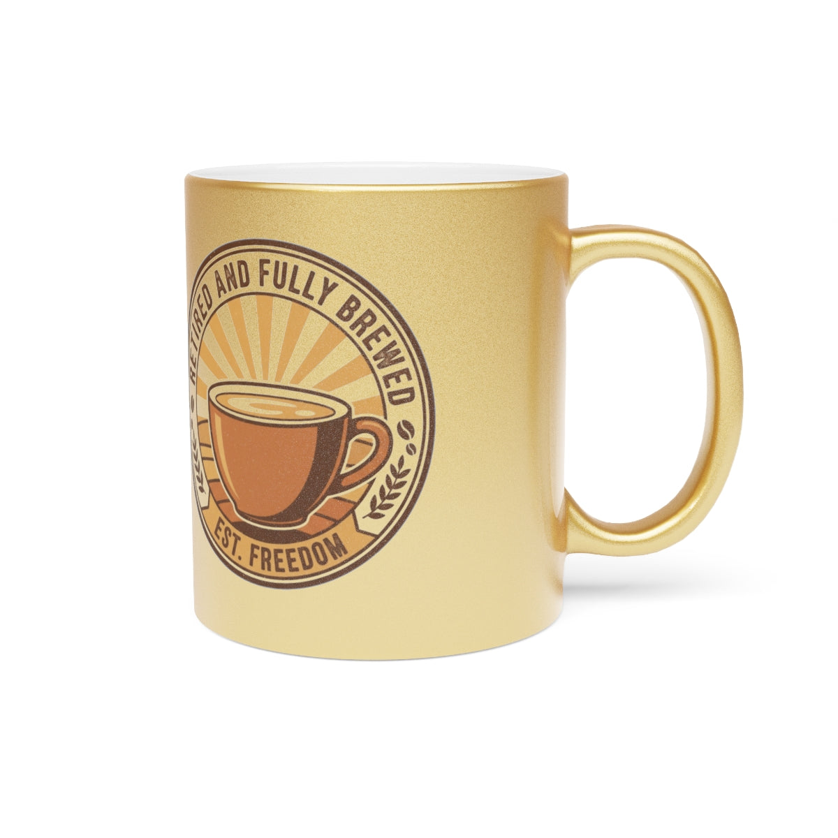 Fully Brewed Freedom Mug with Coffee Cup Design