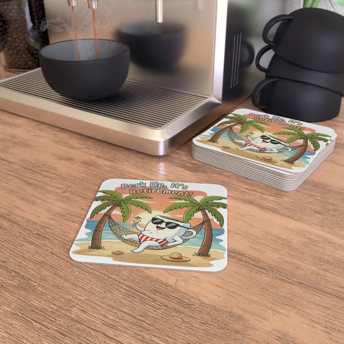 Pack Up It's Retirement Coaster Set for Beach Lovers