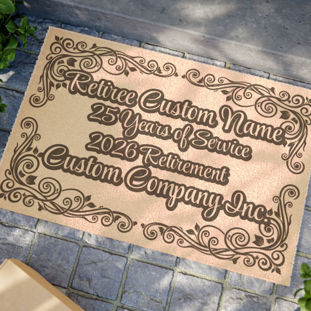 Personalized Custom Retirement Celebration Doormat