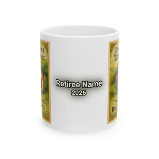 Retirement Celebration Mug with Personalized Name 2026