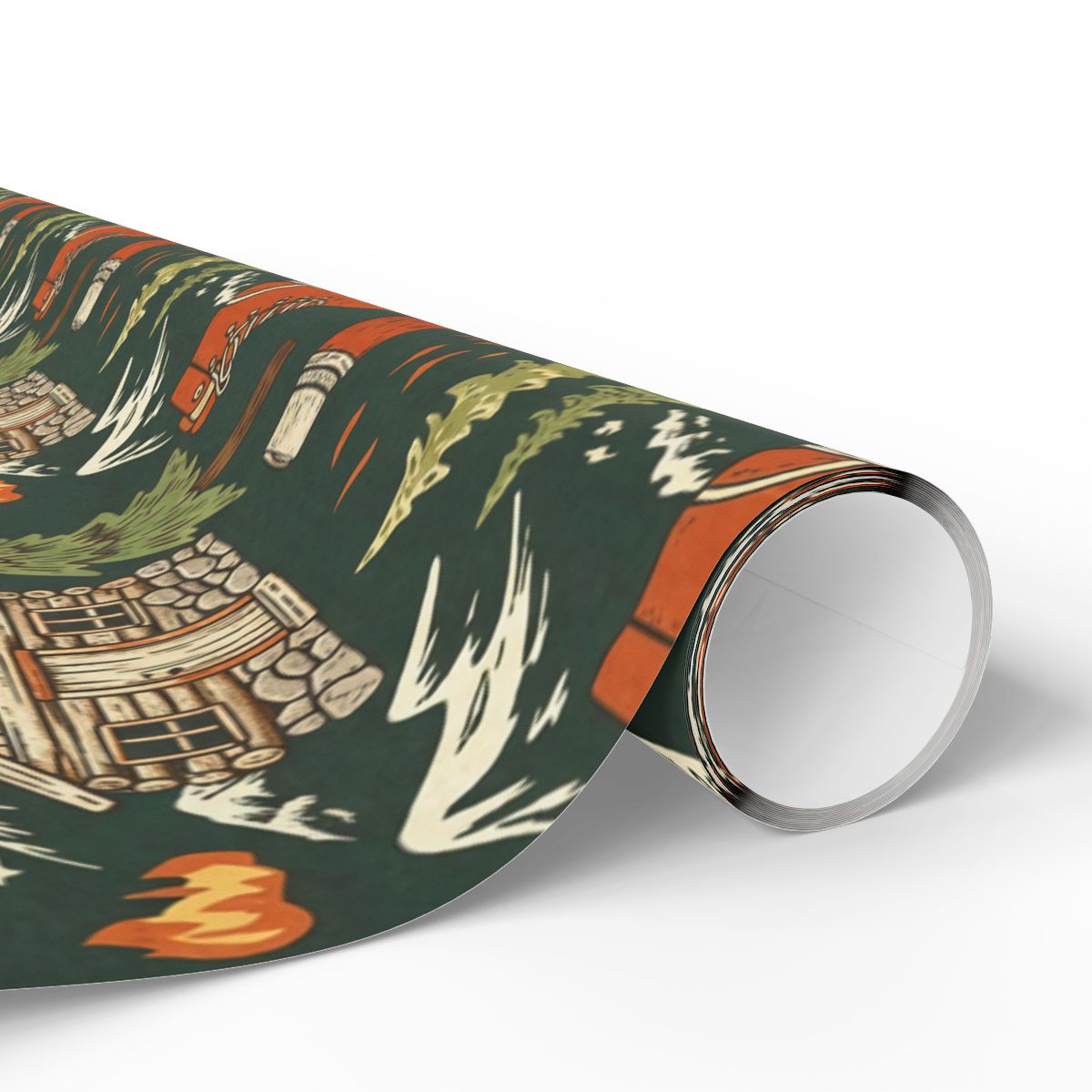 Rustic Forest Cabin Art Paper Wrapping Roll