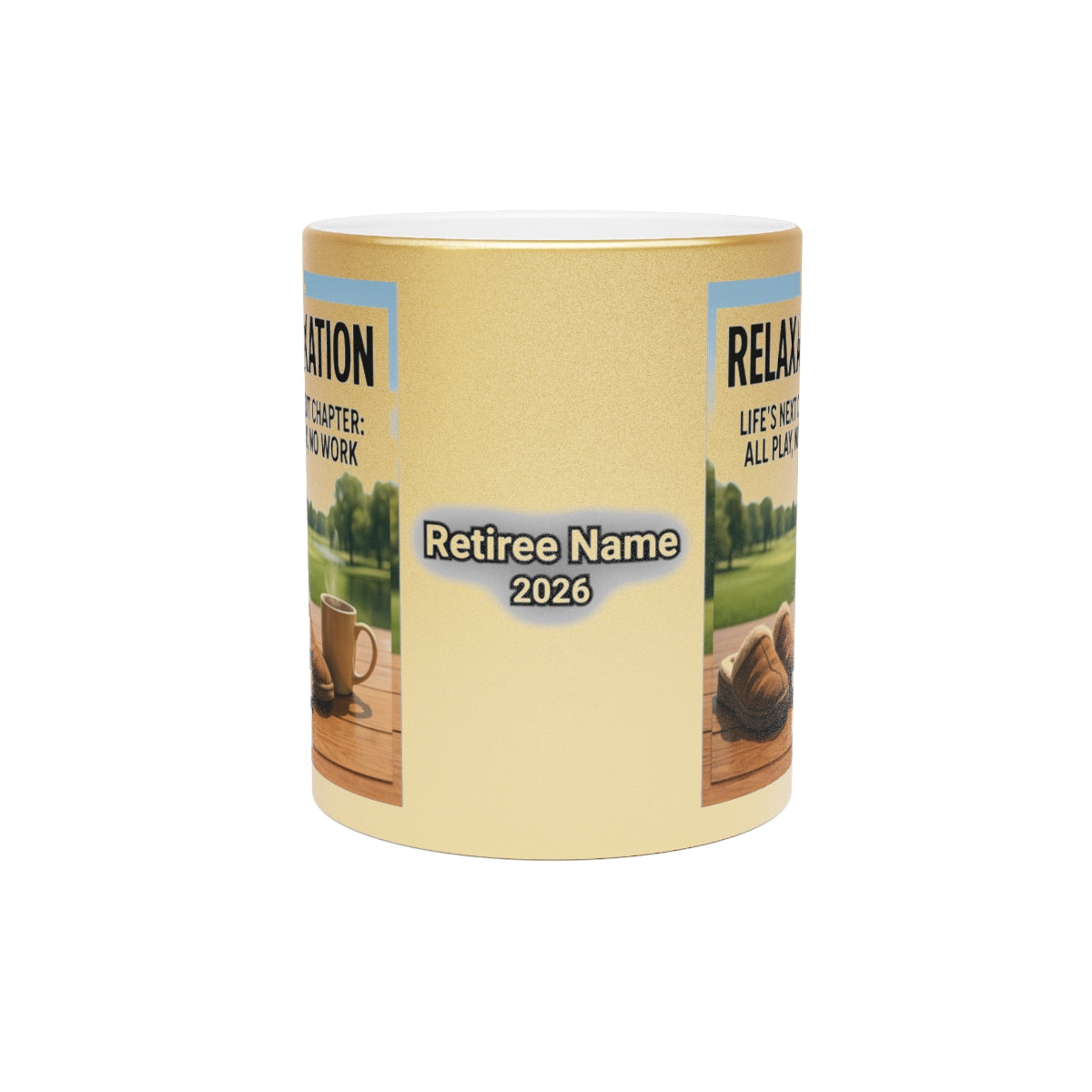 Relaxation Begins Retiree Name 2026 Mug Perfect Gift