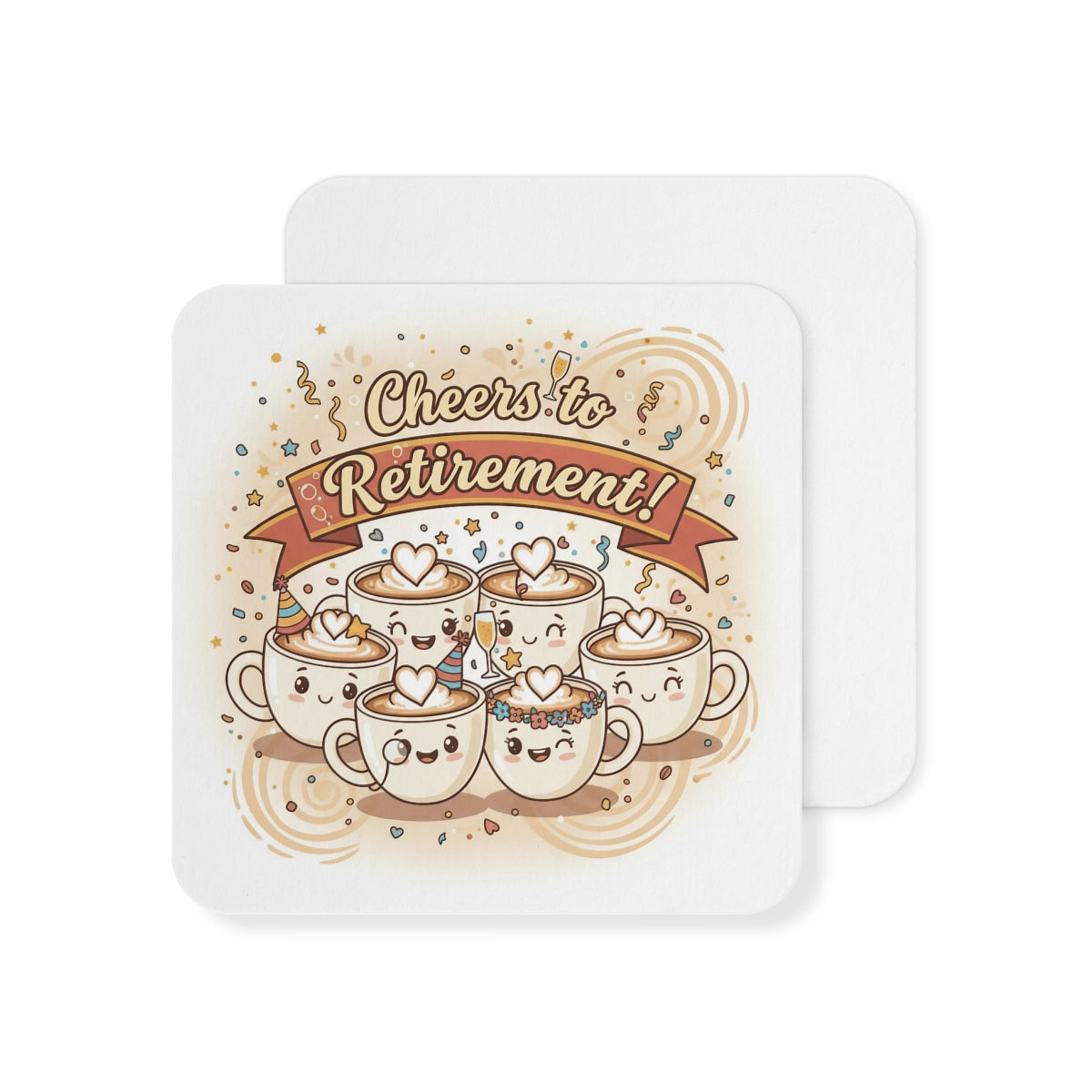 Cheers to Retirement Celebration Coaster Set
