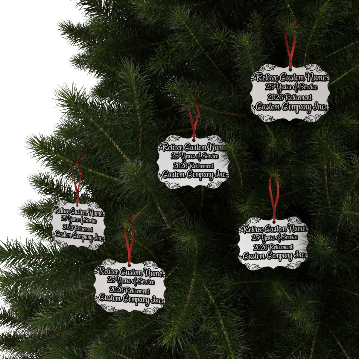 Retirement Custom Name 25 Years of Service 2023 Ornament