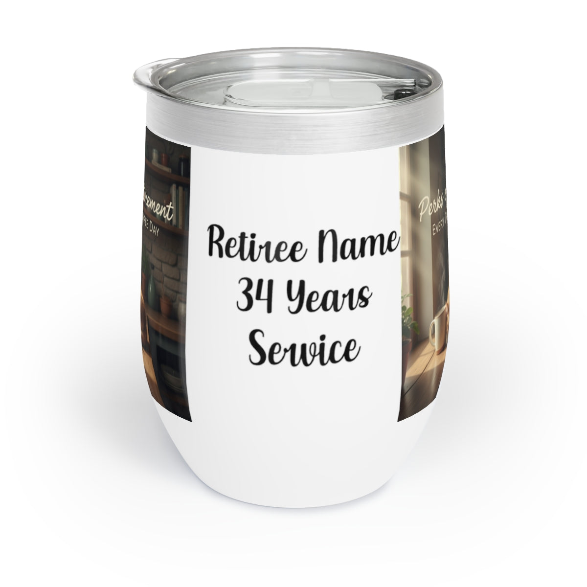 Retiree Name with 34 Years Service Custom Tumbler