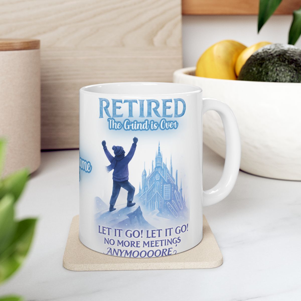 Retired The Grind is Over No More Meetings Mug