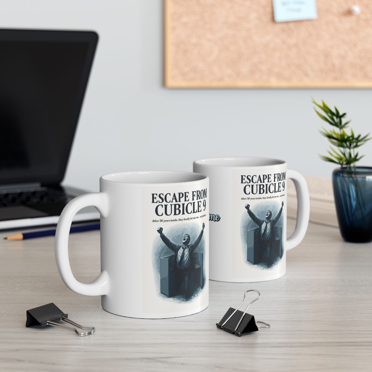 Escape From Cubicle 9 After 50 Years | The Pension | Personalized Microwavable Ceramic Mugs 11oz 15oz 20o - Retiree Gifts Retirement Party