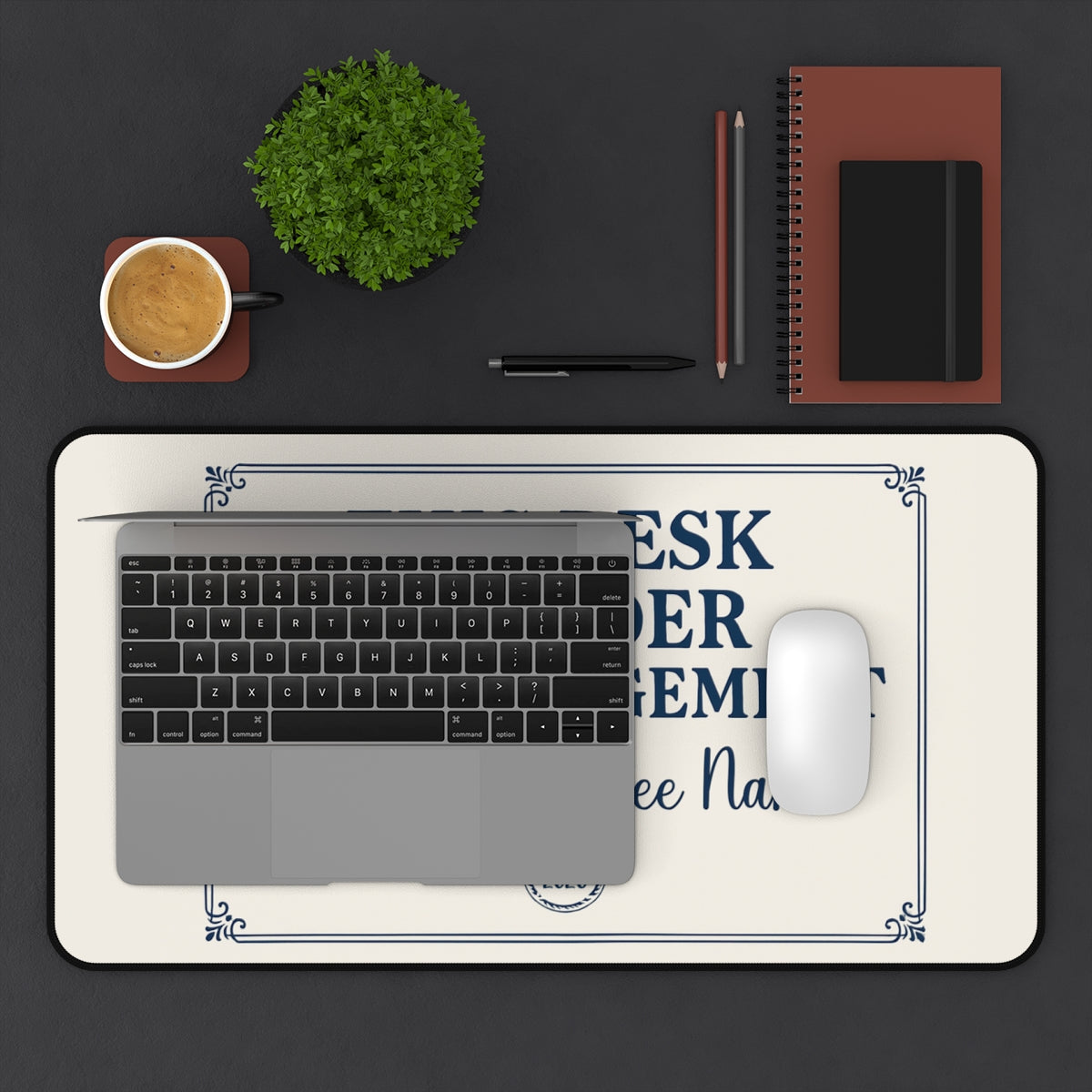 Personalized Retirement Desk Mat / mouse pad – “New Management Retiree Misc Products” - Retiree Gifts Retirement Party