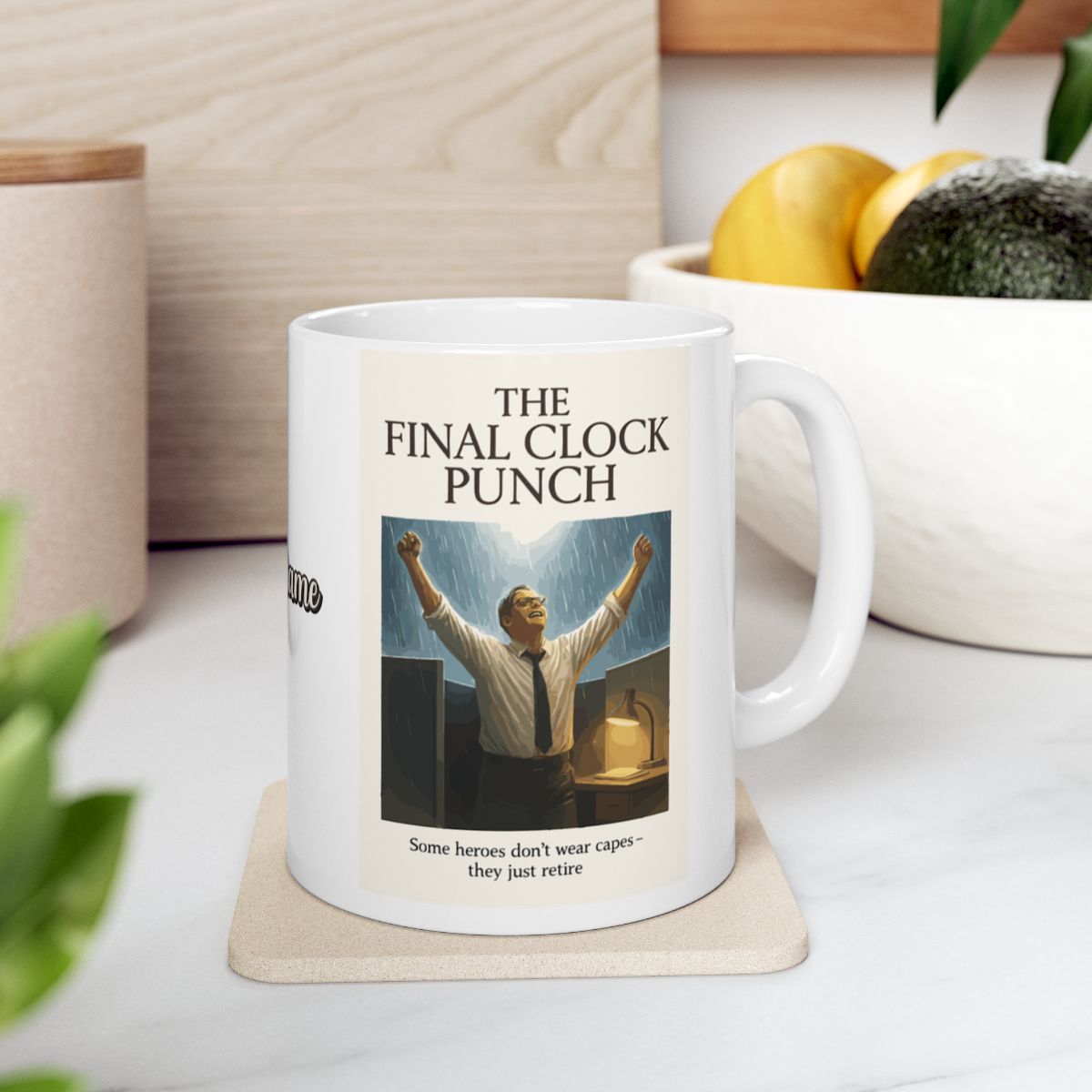The Final Clock Punch Some heroes don't wear capes | Celebrate retirement with Personalized Microwavable Ceramic Mugs 11oz 15oz 20oz - Retiree Gifts Retirement Party