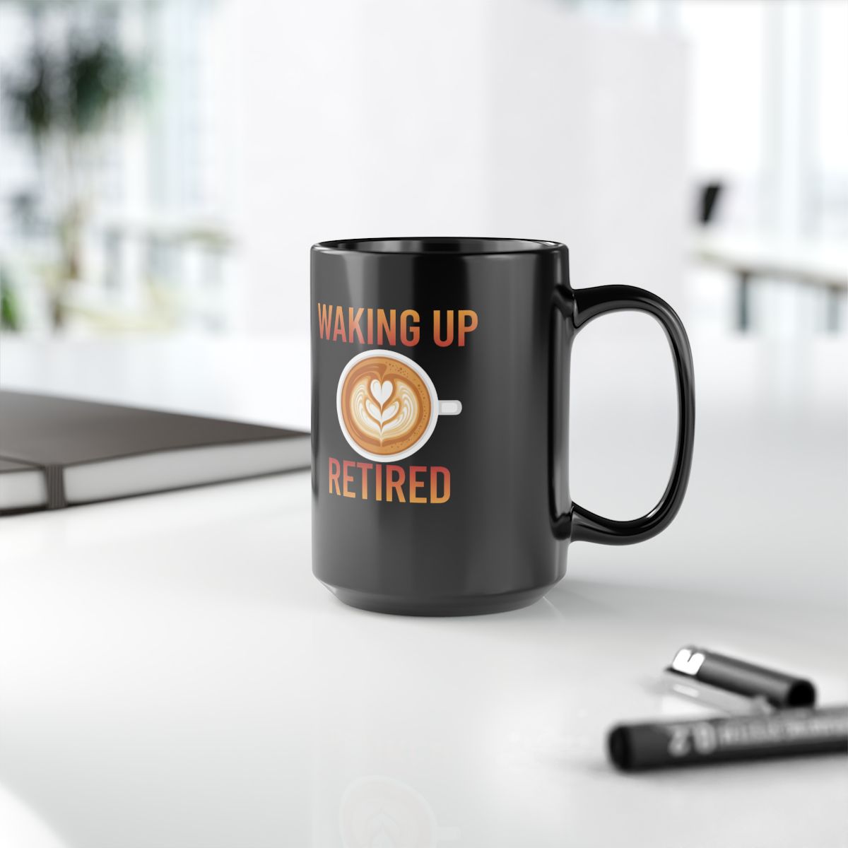Waking Up Retired Mug for Enjoying Relaxing Coffee