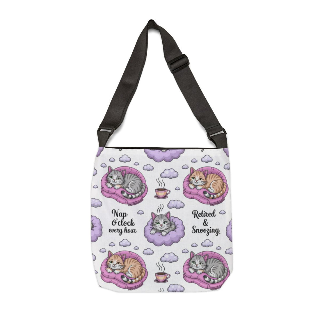 Adorable Cat Nap Tote Bag Design Canvas Tote Bags - Retiree Gifts Retirement Party