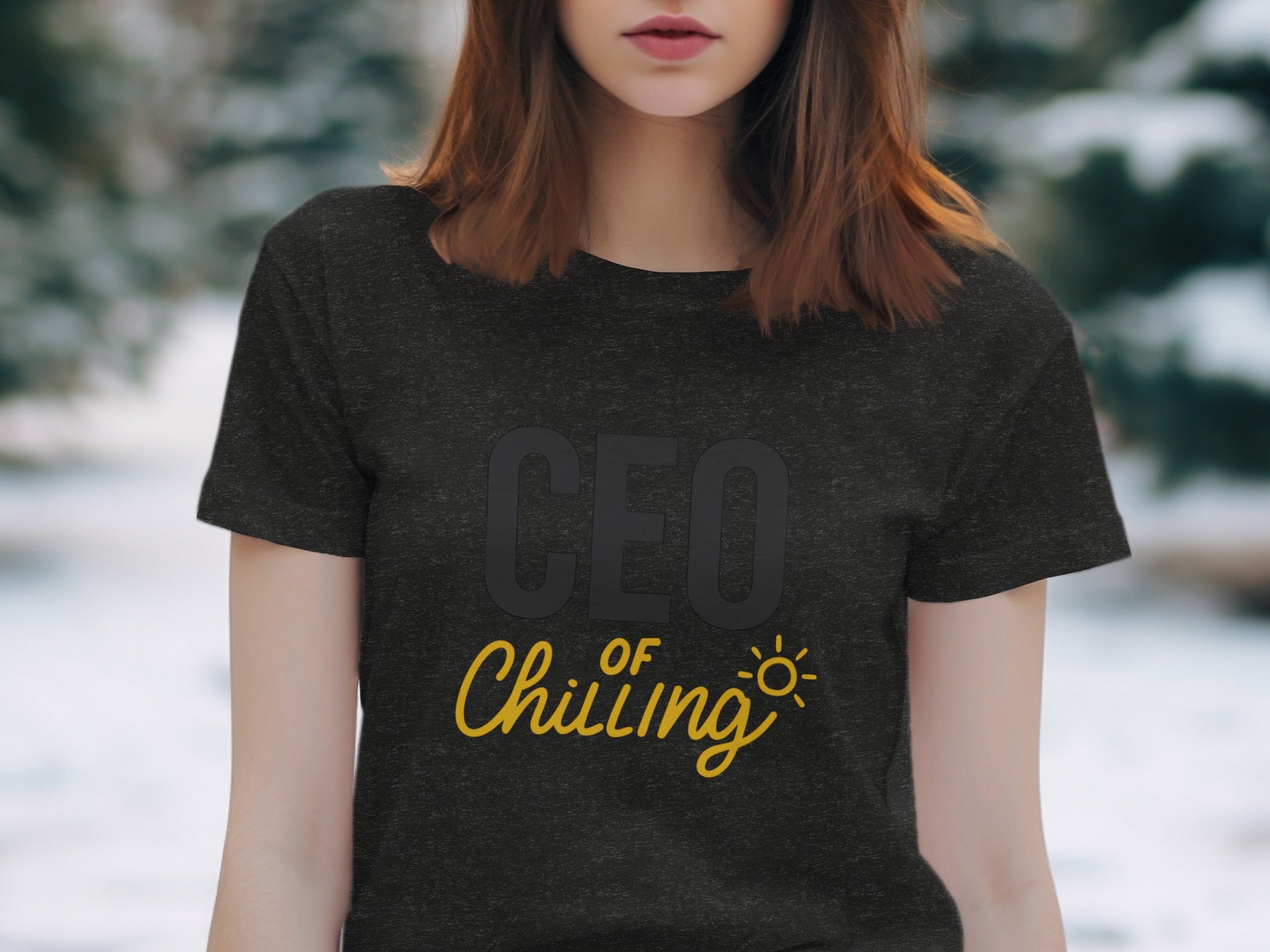 CEO of Chilling | Retire in Style with Dark Heather Color Bella T-Shirts - Retiree Gifts Retirement Party